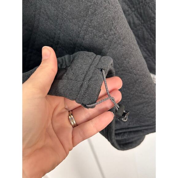 Eddie Bauer Men's Quilted Polyester Two Tone 1/4 Zip Sweater Black/Gray Size XL - Picture 5 of 10